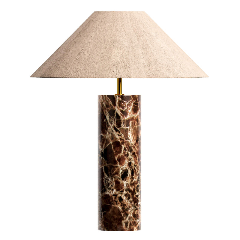 Morola 1 light large brown marble cylinder table lamp Modelo 3D .c4d .max .obj .3ds .fbx .stl .blend 