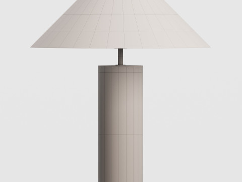 Morola 1 light large brown marble cylinder table lamp Modelo 3D