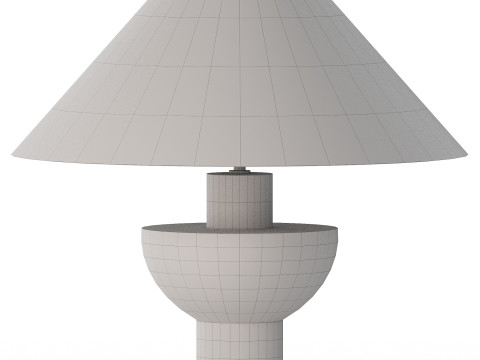 Editions brass lamp with plaster shade 3D Model