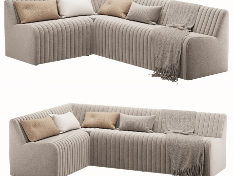 Augustine Dining Banquette L Shape Orly Natural 3D Model