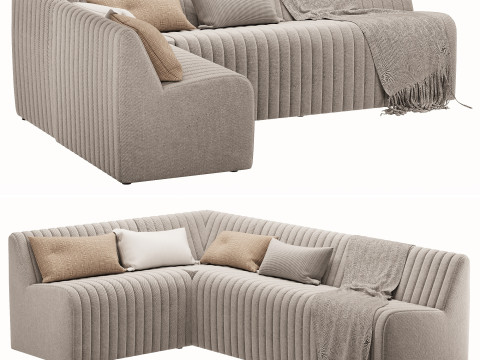 Augustine Dining Banquette L Shape Orly Natural 3D Model