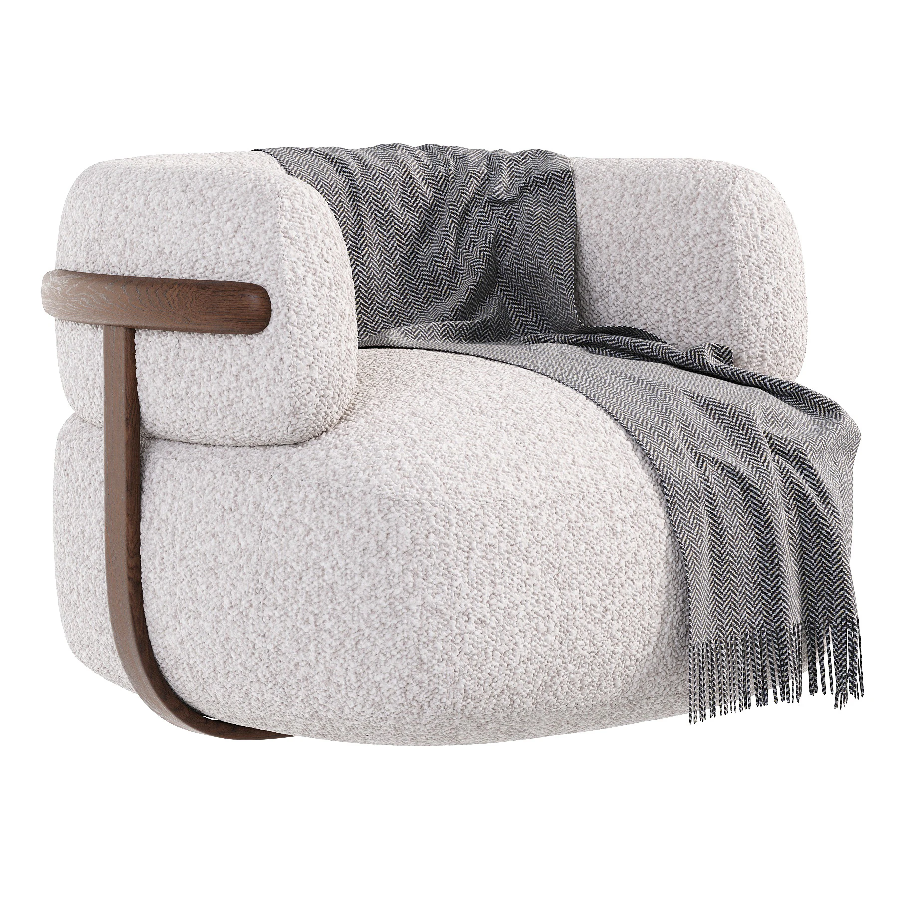 Doss Swivel Chair Altro Snow 3D Model .c4d .max .obj .3ds .fbx .stl .blend 