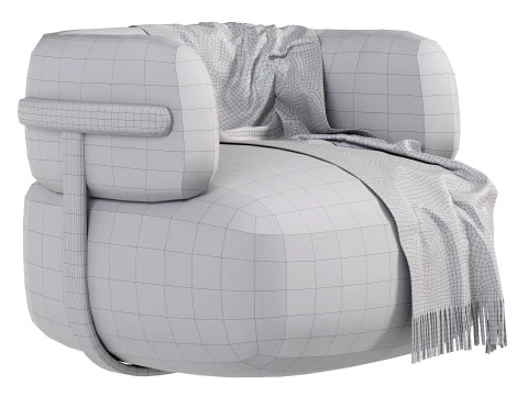 Doss Swivel Chair Altro Snow 3D Model