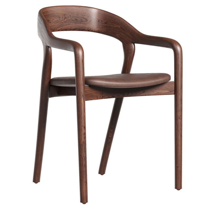 Amare Dining Armchair Sonoma Coco 3D Model .c4d .max .obj .3ds .fbx .stl .blend 