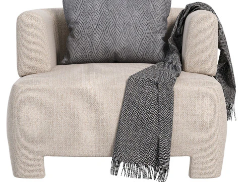 Olvera Chair Crete Pebble 3D Model