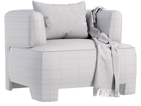 Olvera Chair Crete Pebble 3D Model