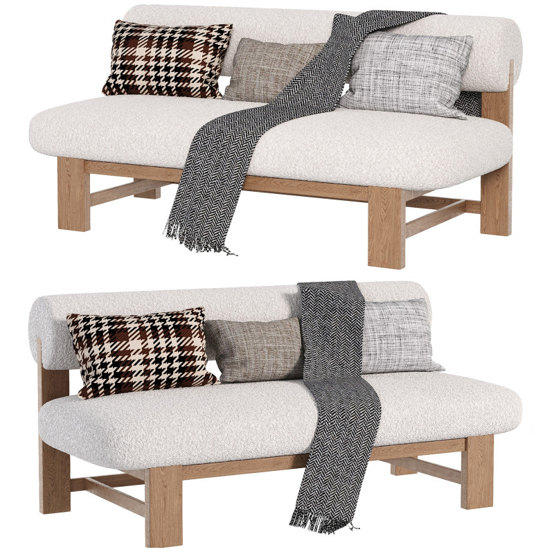 Malta Outdoor Sofa Faye Sand 3D Model .c4d .max .obj .3ds .fbx .stl .blend 