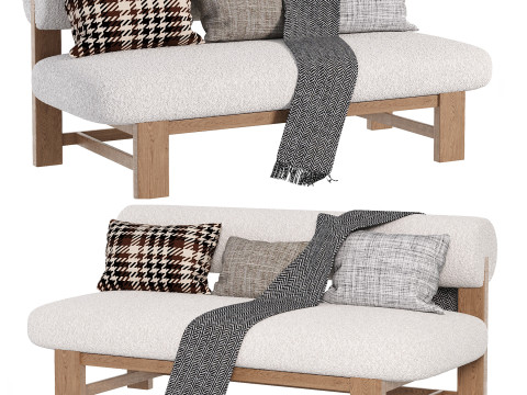 Malta Outdoor Sofa Faye Sand 3D Model