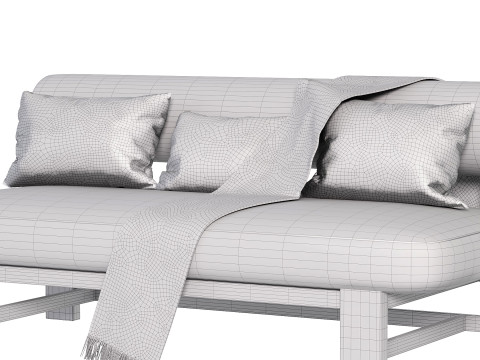 Malta Outdoor Sofa Faye Sand 3D Model