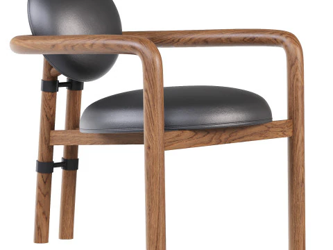 ブリア チェア エアルーム ブラック 3Dモデル