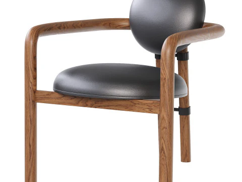 Bria Chair Heirloom Black 3D Model