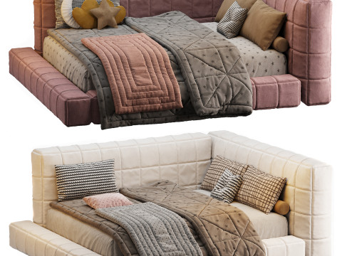 Baldwin Lounge Corner Upholstered Bed 3D मॉडल