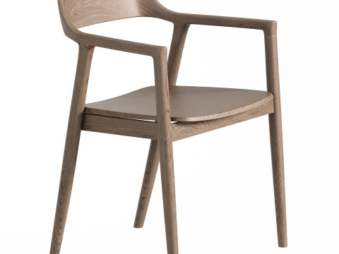 Hiroshima Wooden Armchair 3D Модель