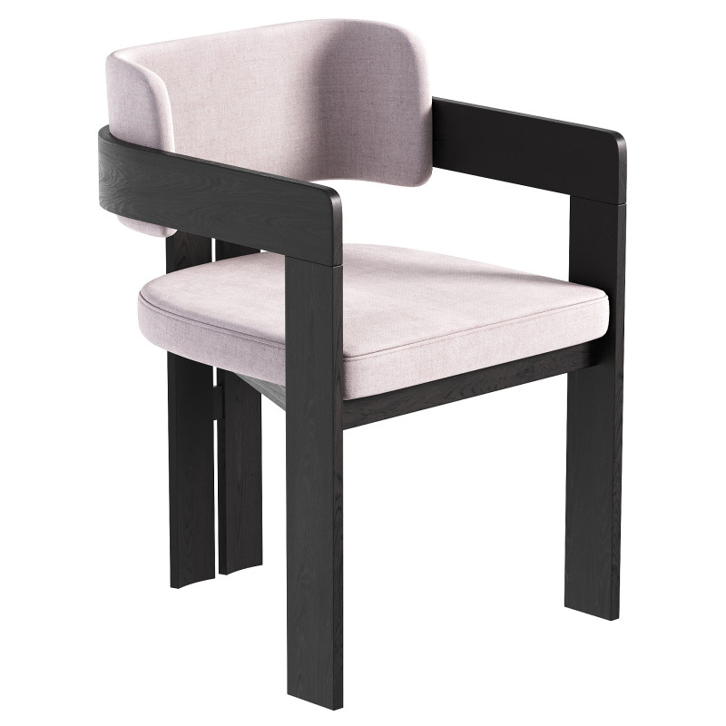 Chair Theodore Velvet Gray Modelo 3D .c4d .max .obj .3ds .fbx .stl .blend 