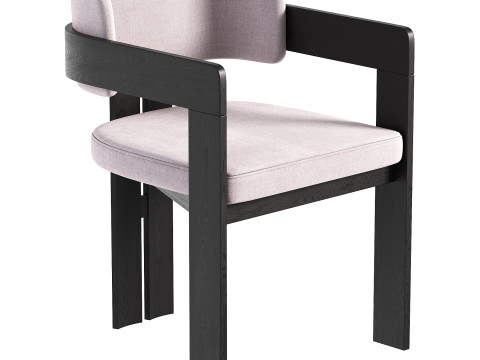 Chair Theodore Velvet Gray 3Dモデル