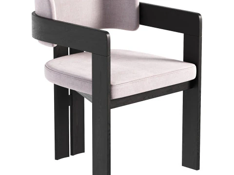 Kursi Theodore Velvet Grey Model 3D