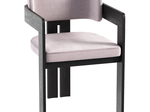 Chair Theodore Velvet Gray Modelo 3D