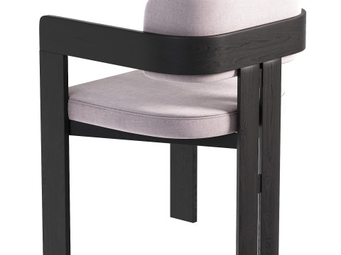 Chair Theodore Velvet Gray Modelo 3D