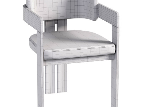 Chair Theodore Velvet Gray Modelo 3D