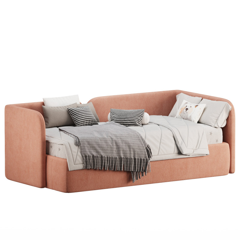 Bed Amalia 90 Velvet Terra 3D 모델 .c4d .max .obj .3ds .fbx .stl .blend 