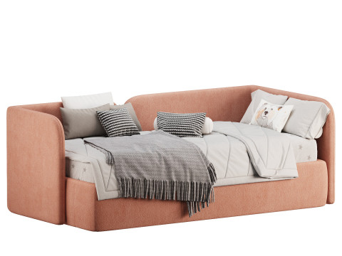 Bed Amalia 90 Velvet Terra 3Dモデル