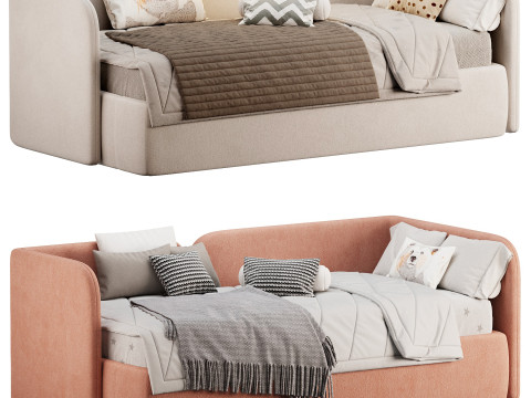 Bed Amalia 90 Velvet Terra 3D 모델