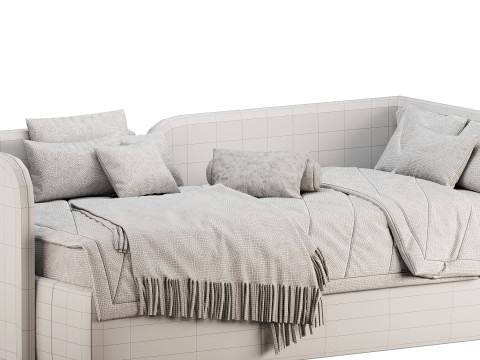 Bed Amalia 90 Velvet Terra 3D 모델