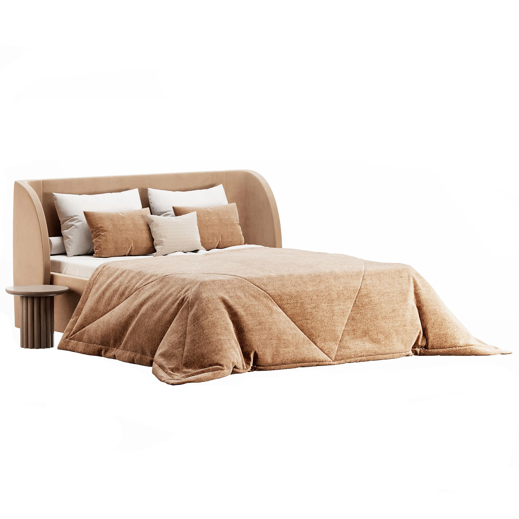 Yuna bed 3D Model .c4d .max .obj .3ds .fbx .stl .blend 