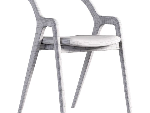 Chaise en Noyer IN BREVE par Dale Italia Modèle 3D