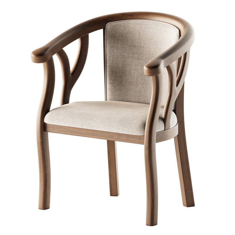 Indoor Dining Arm Chair Model 3D .c4d .max .obj .3ds .fbx .stl .blend 