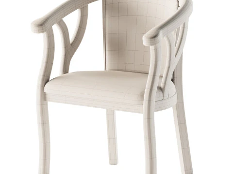 Indoor Dining Arm Chair 3D Model