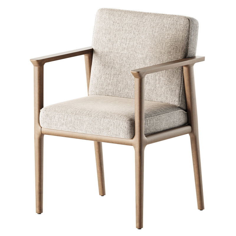 Solid Wood Arm Chair Modello 3D .c4d .max .obj .3ds .fbx .stl .blend 