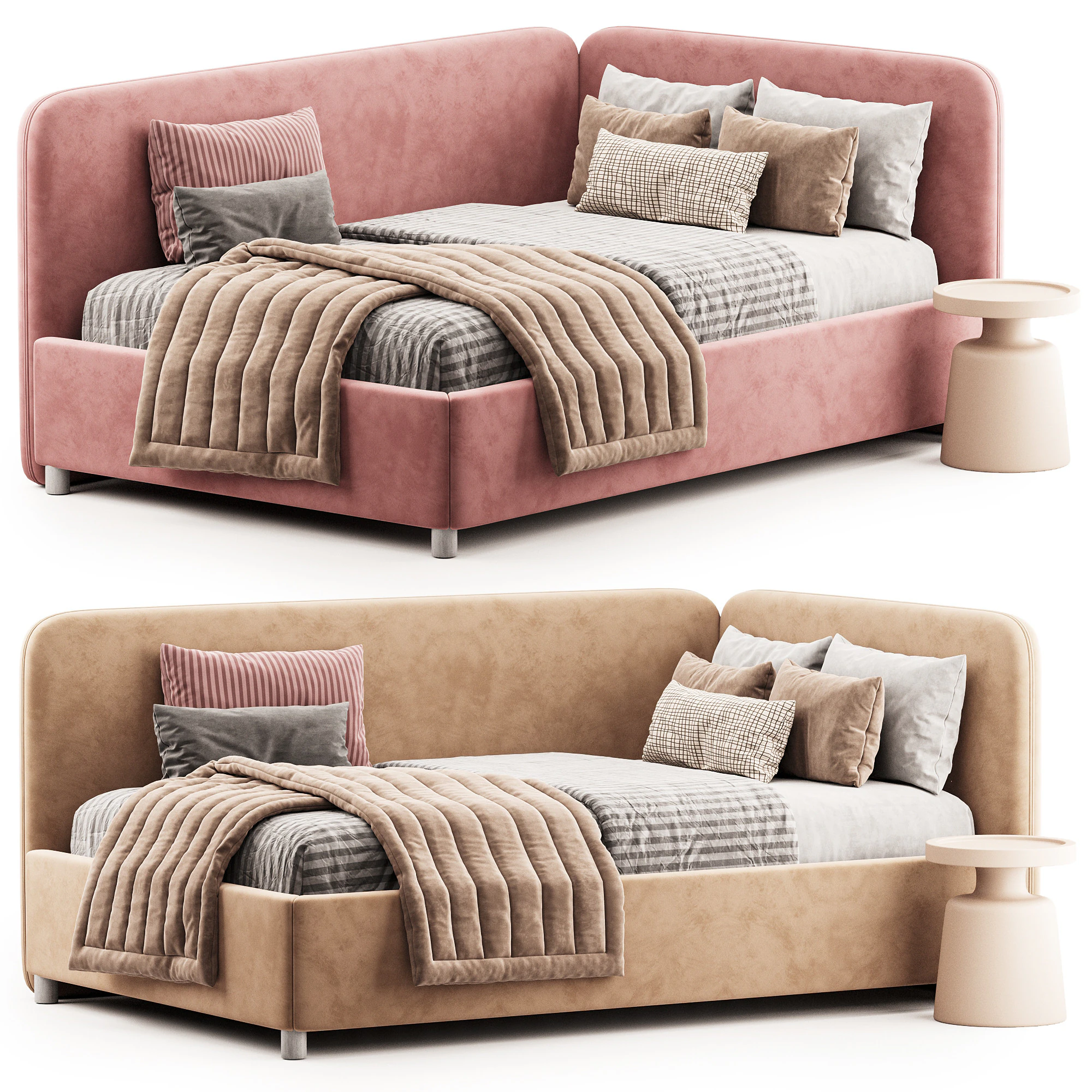 Kids bed Kayla 3D Model .c4d .max .obj .3ds .fbx .stl .blend 