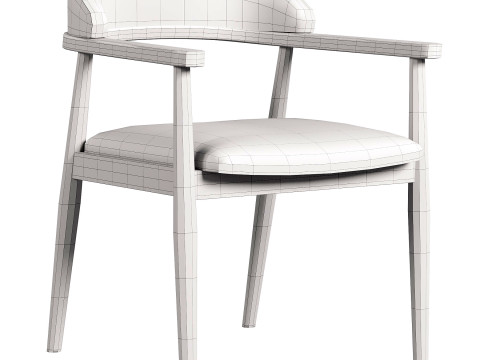 Modrest Cohen Walnut Dining Chair 3D 模型