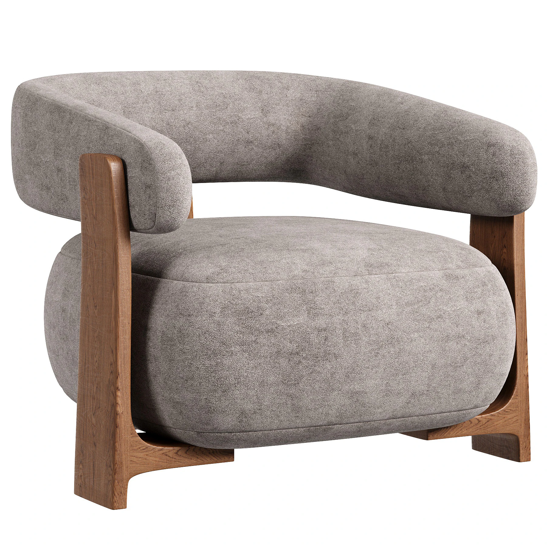 Kave Home Granite Armchair 3D Model .c4d .max .obj .3ds .fbx .stl .blend 