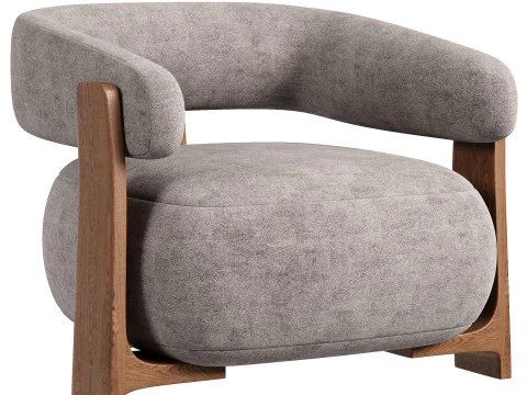 ケイブ ホーム 花崗岩アームチェア 3Dモデル