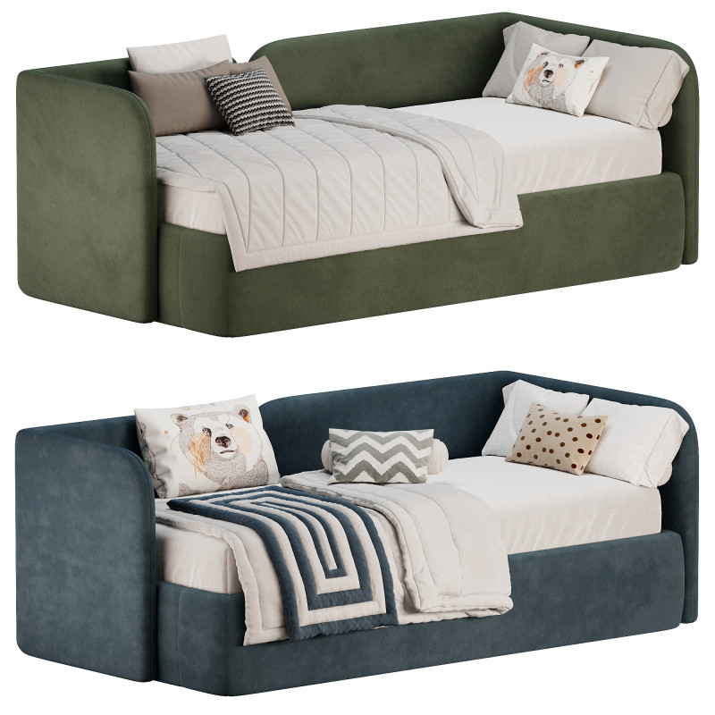 Bed Amalia 90 Velvet Terra 3D मॉडल .c4d .max .obj .3ds .fbx .stl .blend