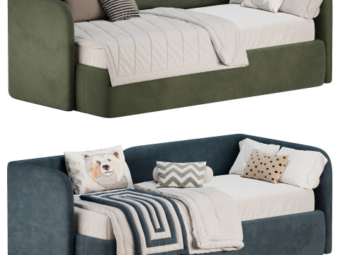 Bed Amalia 90 Velvet Terra Modelo 3D