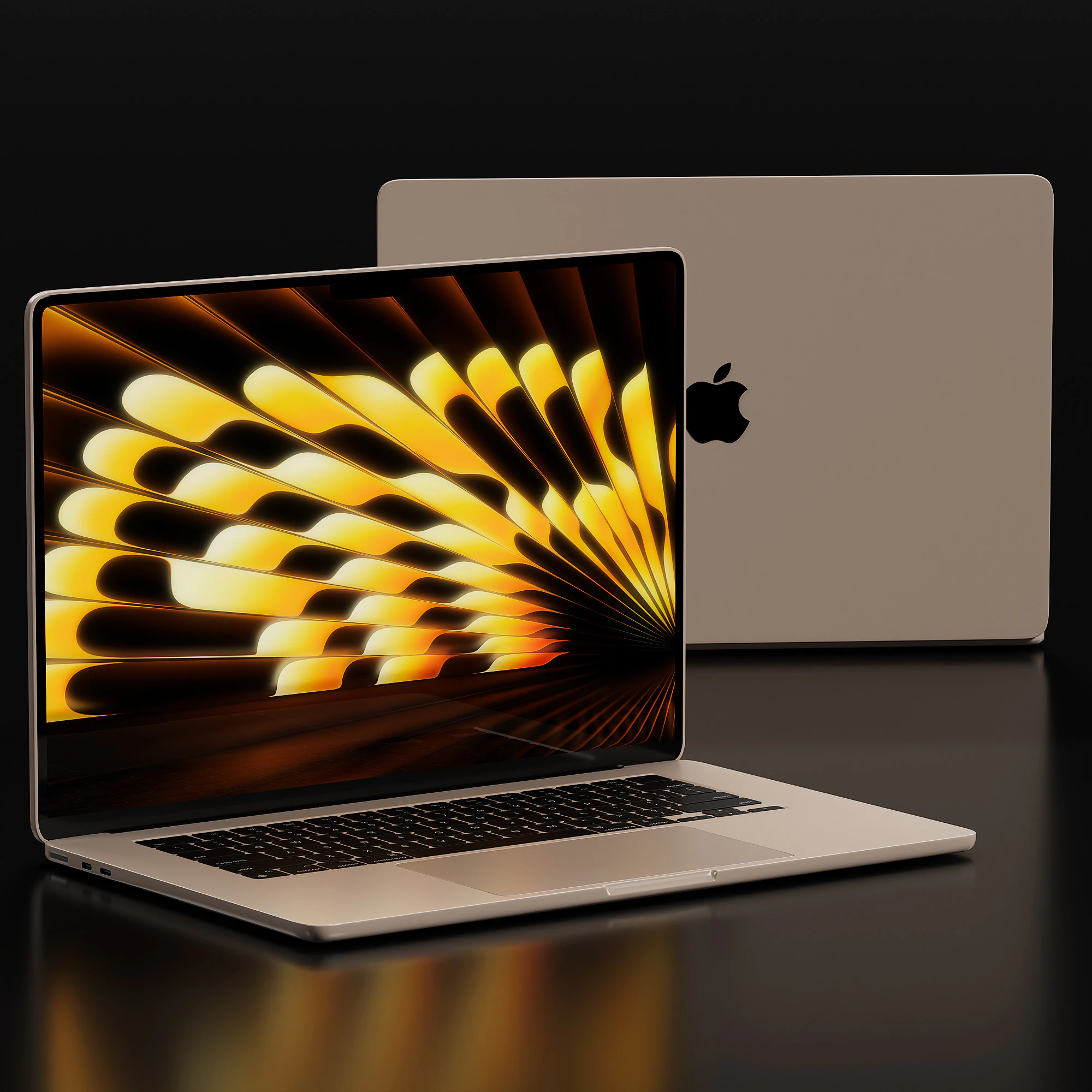 MacBook Air 15 3D Model .c4d .max .obj .3ds .fbx .stl .blend 