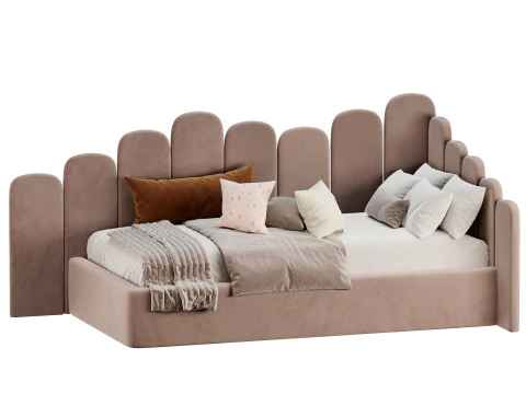 Corner bed Bambini kids multi level 3D Model