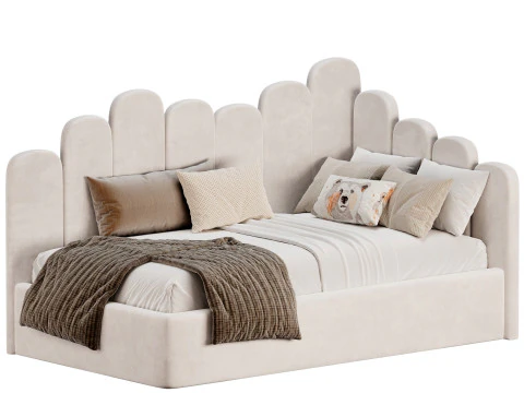 Corner bed Bambini kids multi level 3D Model