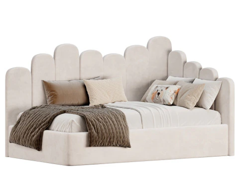 Corner bed Bambini kids multi level 3D Model
