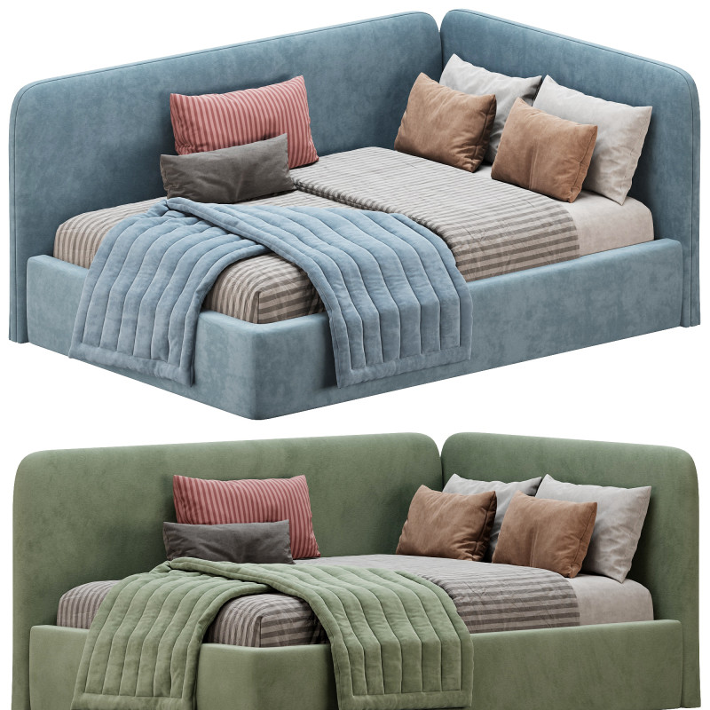 Corner bed Bruni kids Model 3D .c4d .max .obj .3ds .fbx .stl .blend