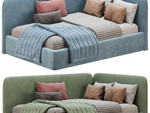 Ліжко кутове Bruni kids 3D Модель