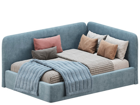 Corner bed Bruni kids Model 3D