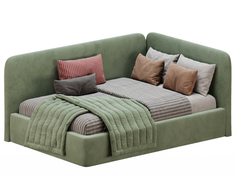 Corner bed Bruni kids Model 3D