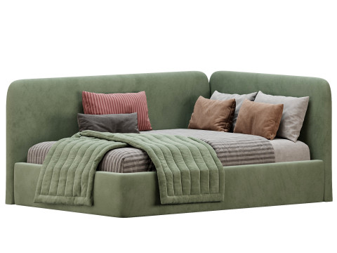 Corner bed Bruni kids Model 3D