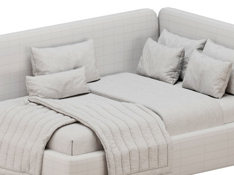 Corner bed Bruni kids Model 3D