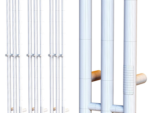 Electric heated towel rail EWRIKA Penelope X3 120 black 3Dモデル