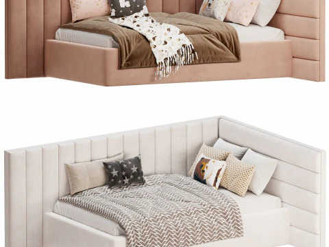 Corner bed Bonpari kids 3D Model